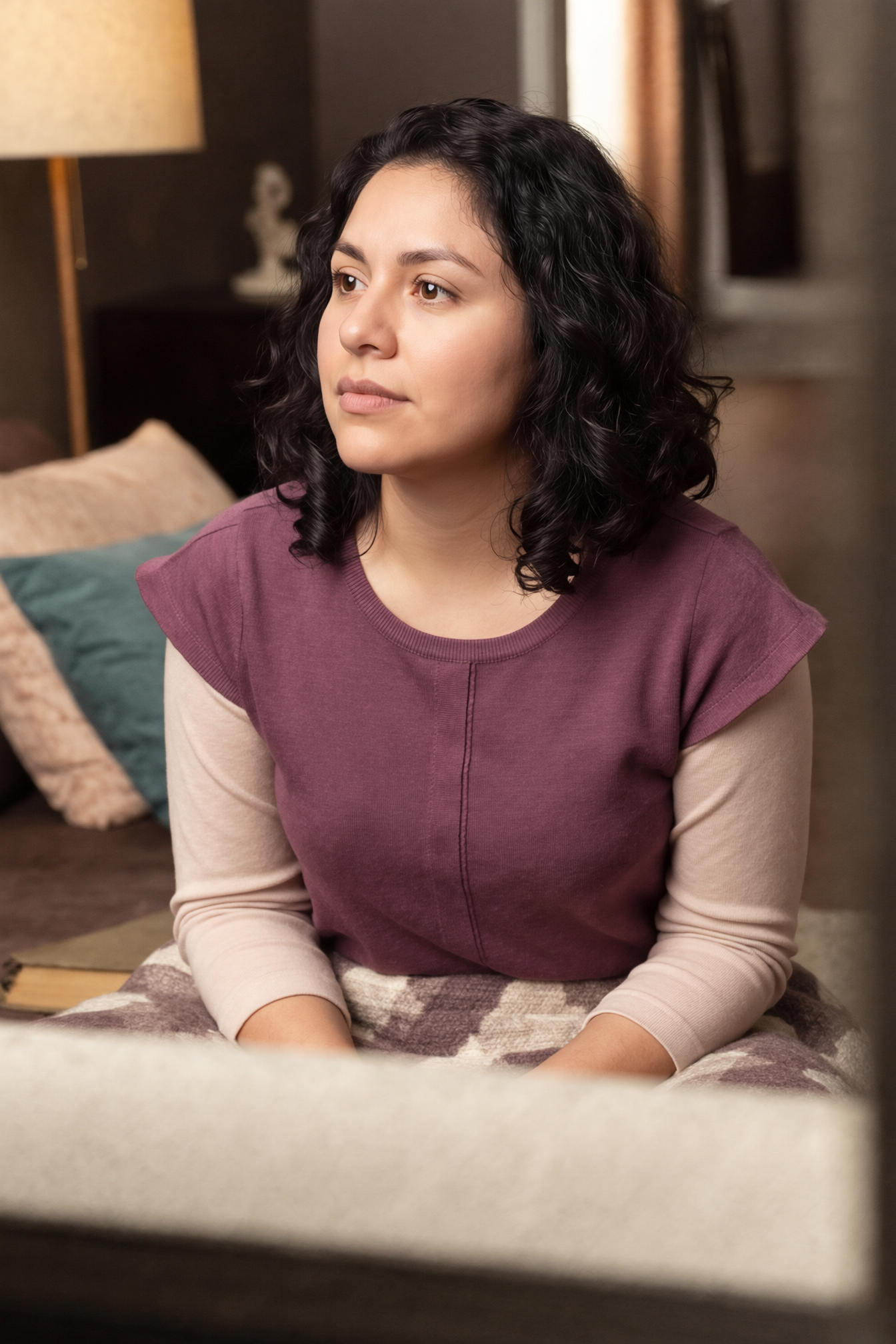 Portrait of Amara, the warm companion coach.