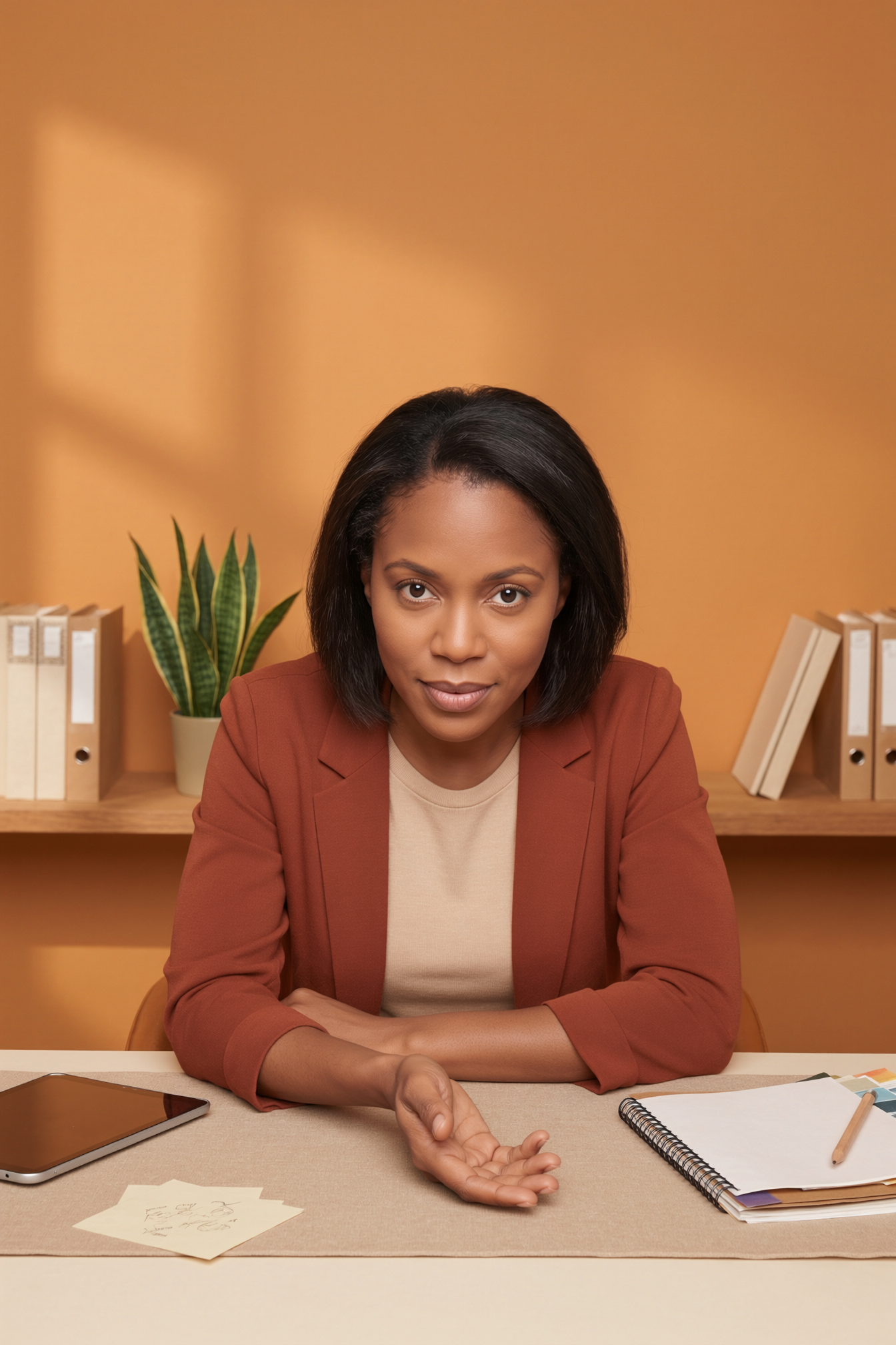 Portrait of Nadia, the structured reflection coach.