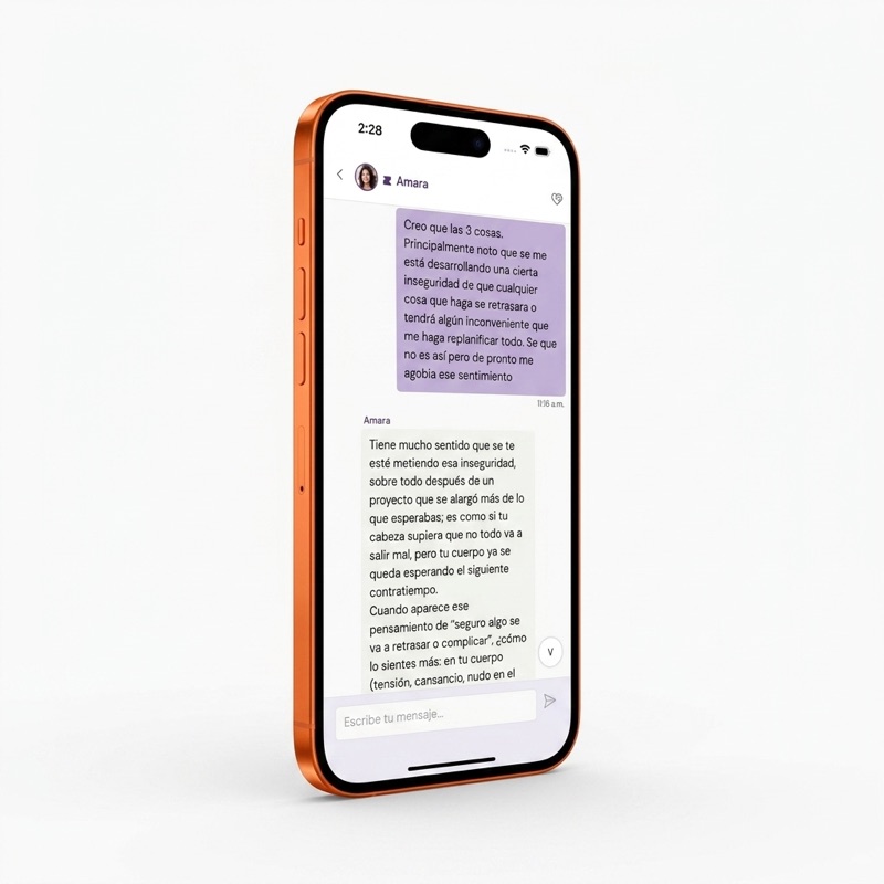 The Cyki app open on an iPhone, showing a conversation with a coach.
